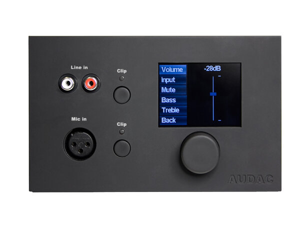 Audac MWX65, kontrollpanel for MTX, Sort Veggpanelkontroller for MTX-serien